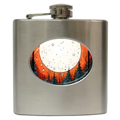 Moon Night Nature Dream Sky Hip Flask (6 Oz) by Vaneshop