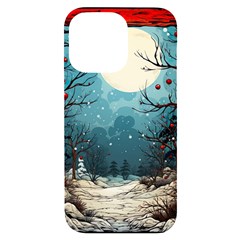 Christmas Frame Border Iphone 14 Pro Max Black Uv Print Case by Vaneshop