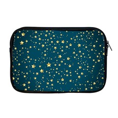 Star Golden Pattern Christmas Design White Gold Apple Macbook Pro 17  Zipper Case by Vaneshop