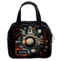 Illustrations Technology Robot Internet Processor Classic Handbag (two Sides) by Vaneshop