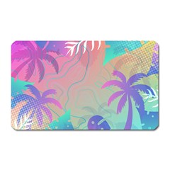 Palm Trees Leaves Plants Tropical Wreath Magnet (rectangular) by Vaneshop