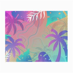 Palm Trees Leaves Plants Tropical Wreath Small Glasses Cloth by Vaneshop