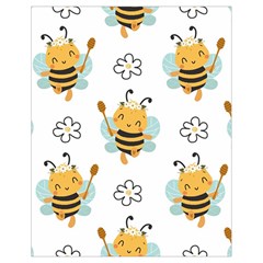 Art Bee Pattern Design Wallpaper Background Drawstring Bag (small) by Vaneshop