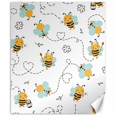 Bee Art Pattern Design Wallpaper Background Print Canvas 20  X 24  by Vaneshop