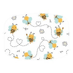 Bee Art Pattern Design Wallpaper Background Print Mini Square Pill Box by Vaneshop