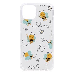 Bee Art Pattern Design Wallpaper Background Print Iphone 13 Tpu Uv Print Case