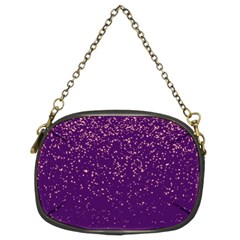 Purple Glittery Backdrop Scrapbooking Sparkle Chain Purse (two Sides) by Vaneshop