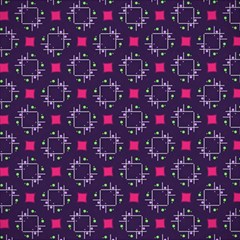 Geometric Pattern Retro Style Background Play Mat (square) by Vaneshop