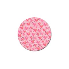 Valentine Romantic Love Watercolor Pink Pattern Texture Golf Ball Marker (10 Pack) by Vaneshop