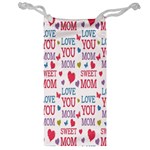 Love Mom Happy Mothers Day I Love Mom Graphic Jewelry Bag Front