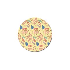 Love Mom Happy Mothers Day I Love Mom Graphic Pattern Golf Ball Marker (4 Pack)