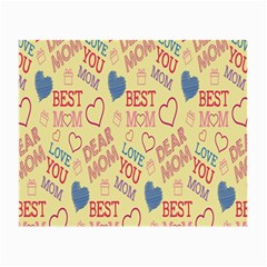 Love Mom Happy Mothers Day I Love Mom Graphic Pattern Small Glasses Cloth (2 Sides) by Vaneshop