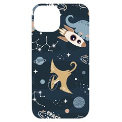 Space Theme Art Pattern Design Wallpaper Iphone 14 Black Uv Print Case by Vaneshop