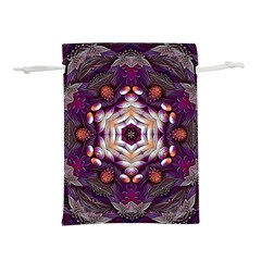 Rosette Kaleidoscope Mosaic Abstract Background Art Lightweight Drawstring Pouch (m) by Vaneshop