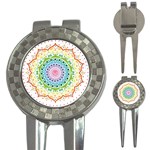 Mandala Pattern Rainbow Pride 3-in-1 Golf Divots Front