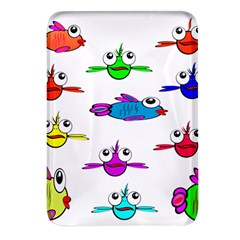 Fish Swim Cartoon Funnycute Rectangular Glass Fridge Magnet (4 Pack)