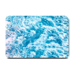 Blue Ocean Wave Texture Small Doormat by Jack14