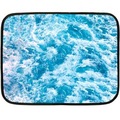 Blue Ocean Wave Texture Two Sides Fleece Blanket (mini) by Jack14