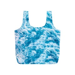 Blue Ocean Wave Texture Full Print Recycle Bag (S)
