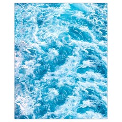 Blue Ocean Wave Texture Drawstring Bag (Small)