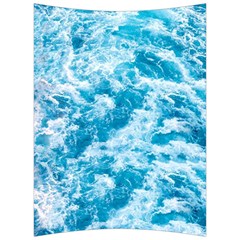 Blue Ocean Wave Texture Back Support Cushion by Jack14