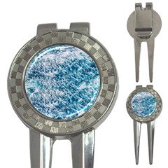 Summer Blue Ocean Wave 3-in-1 Golf Divots