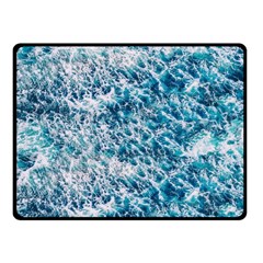 Summer Blue Ocean Wave Fleece Blanket (small) by Jack14