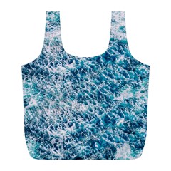 Summer Blue Ocean Wave Full Print Recycle Bag (l) by Jack14