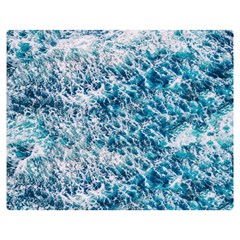 Summer Blue Ocean Wave Premium Plush Fleece Blanket (medium) by Jack14