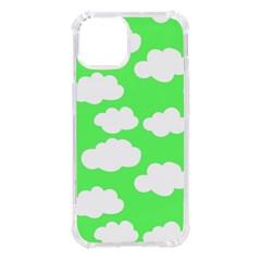 Cute Clouds Green Neon Iphone 14 Tpu Uv Print Case by ConteMonfrey