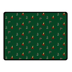 Christmas Green Pattern Background Two Sides Fleece Blanket (small) by Pakjumat