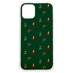 Christmas Green Pattern Background Iphone 12/12 Pro Tpu Uv Print Case by Pakjumat
