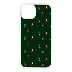 Christmas Green Pattern Background iPhone 13 TPU UV Print Case