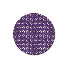 Background Wallpaper Space Universe Pattern Rubber Round Coaster (4 Pack) by Pakjumat