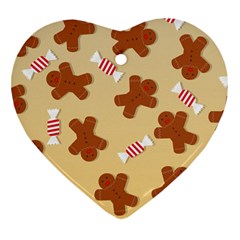 Gingerbread Christmas Time Ornament (heart)