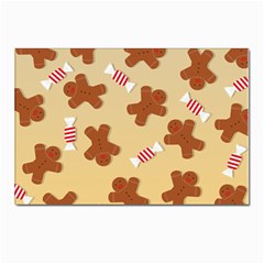 Gingerbread Christmas Time Postcard 4 x 6  (Pkg of 10)