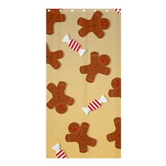 Gingerbread Christmas Time Shower Curtain 36  X 72  (stall)  by Pakjumat