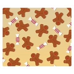 Gingerbread Christmas Time Two Sides Premium Plush Fleece Blanket (Small)