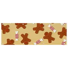Gingerbread Christmas Time Banner And Sign 9  X 3  by Pakjumat