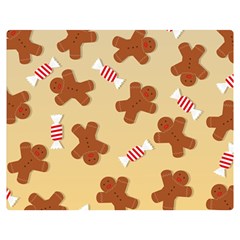 Gingerbread Christmas Time Premium Plush Fleece Blanket (Medium)