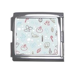 Winter Pattern Background Element Mega Link Italian Charm (18mm) by Pakjumat