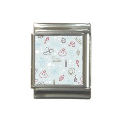 Winter Pattern Background Element Italian Charm (13mm) by Pakjumat