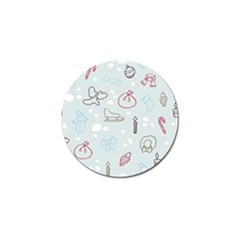 Winter Pattern Background Element Golf Ball Marker (10 Pack) by Pakjumat