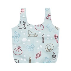 Winter Pattern Background Element Full Print Recycle Bag (m) by Pakjumat