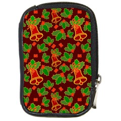 Template Christmas Pattern Compact Camera Leather Case