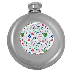 New Year Christmas Winter Round Hip Flask (5 Oz) by Pakjumat