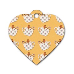 Background Stars Pattern Wallpaper Dog Tag Heart (two Sides) by Pakjumat