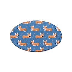 Corgi Patterns Sticker Oval (10 pack)