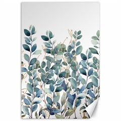 Green And Gold Eucalyptus Leaf Canvas 24  X 36  by Jack14