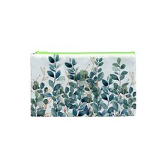 Green And Gold Eucalyptus Leaf Cosmetic Bag (xs) by Jack14